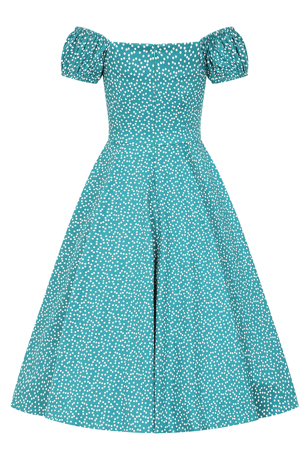 Lila Polka Dot Swing Dress in Extended Sizing